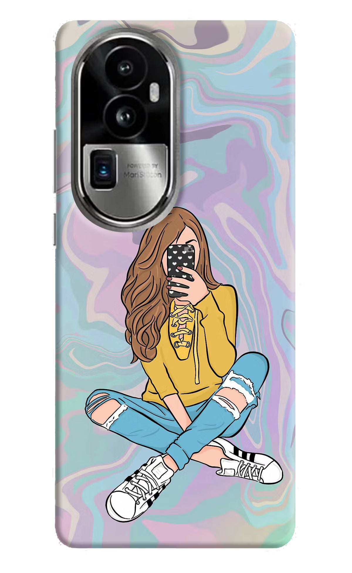 Selfie Girl Oppo Reno10 Pro+ 5G Hard Case Back Cover by Casekaro