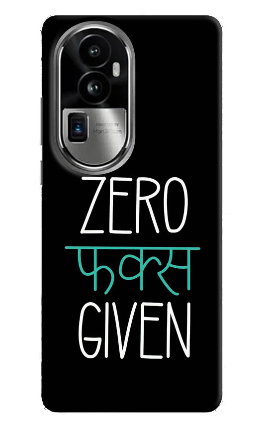 Zero Fucks Given Oppo Reno10 Pro+ 5G Hard Case Back Cover by Casekaro