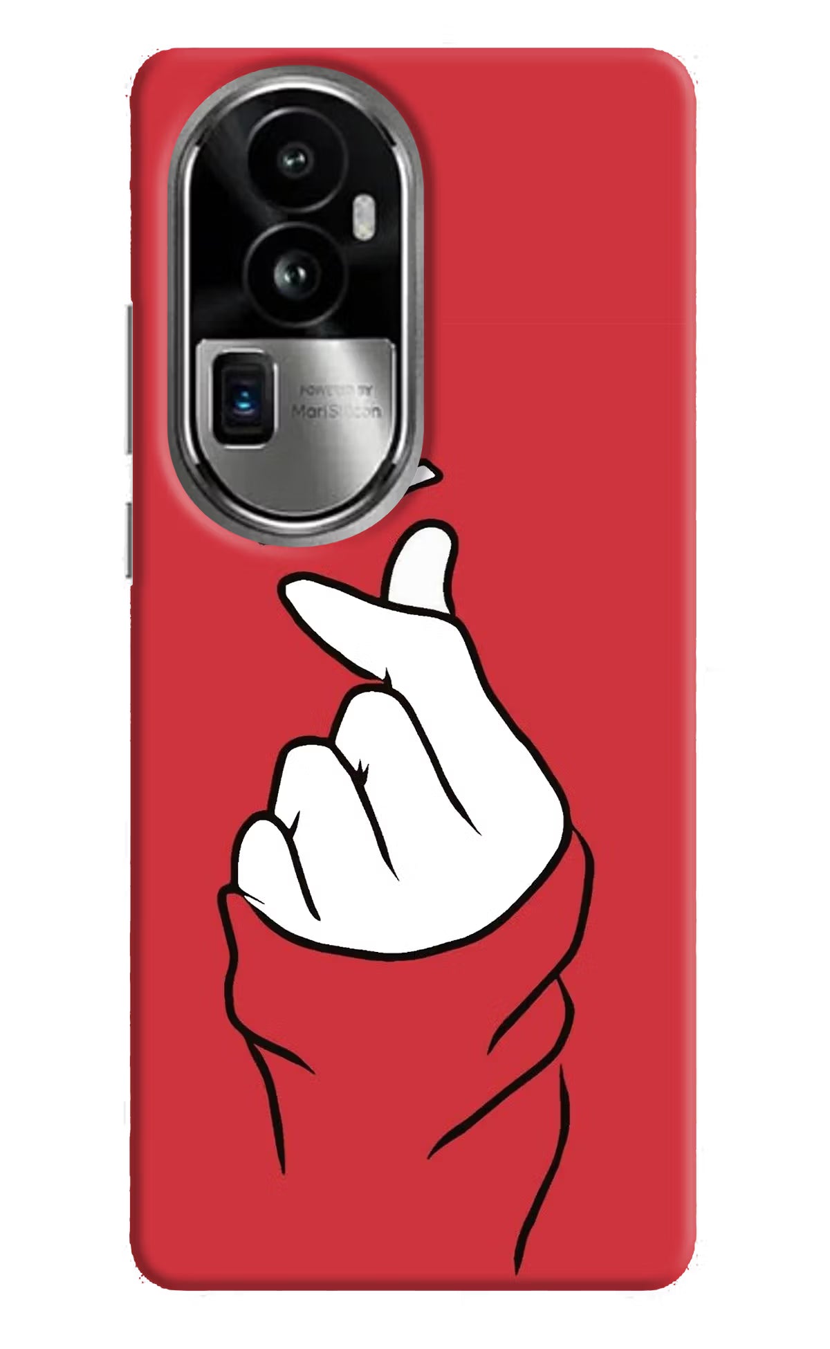 Korean Love Sign Oppo Reno10 Pro+ 5G Hard Case Back Cover by Casekaro