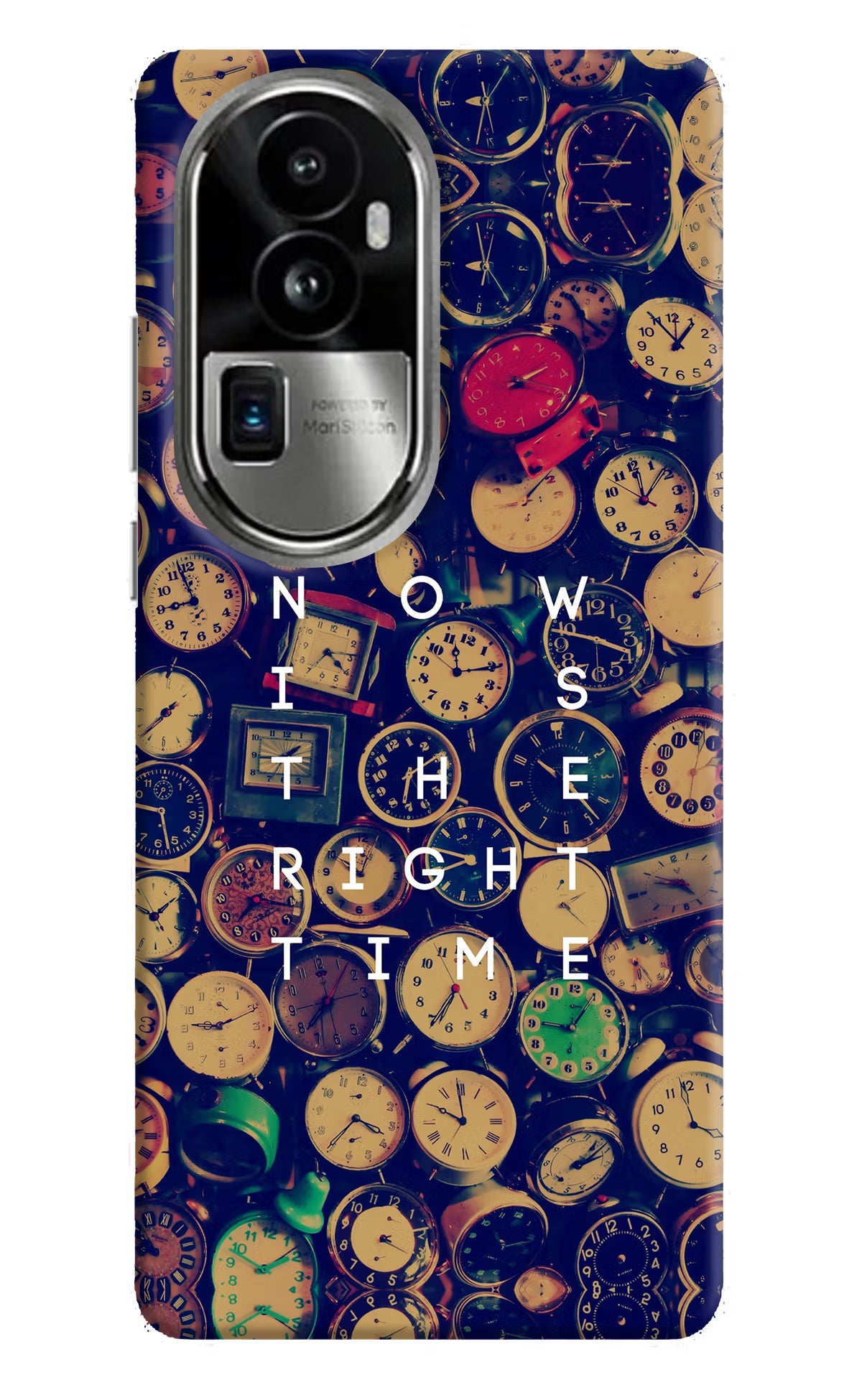 Now is the Right Time Quote Oppo Reno10 Pro+ 5G Hard Case Back Cover by Casekaro