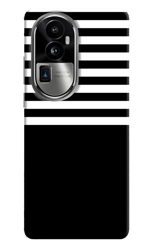 Black and White Print Oppo Reno10 Pro+ 5G Hard Case Back Cover by Casekaro
