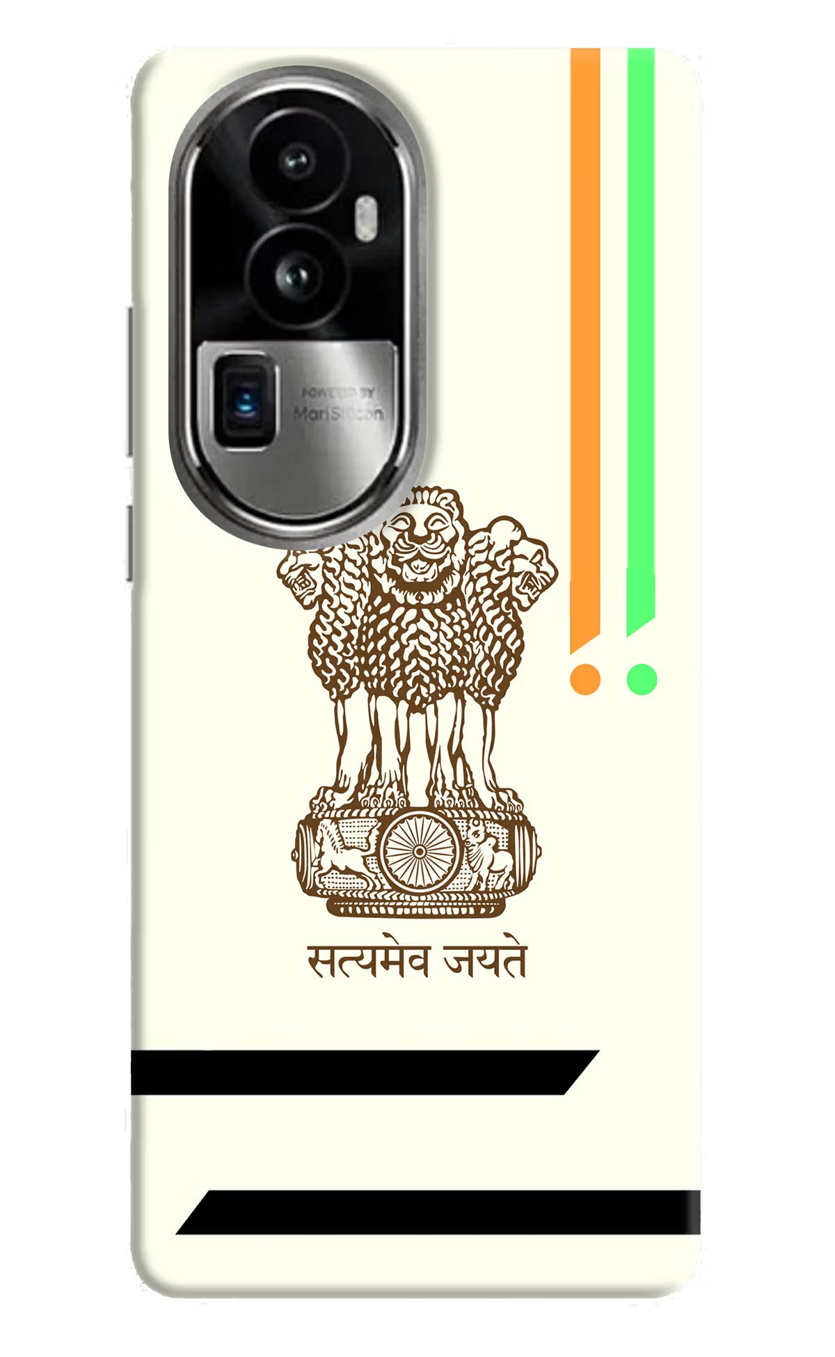 Satyamev Jayate Brown Logo Oppo Reno10 Pro+ 5G Hard Case Back Cover by Casekaro