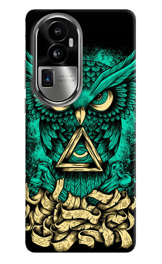 Green Owl Oppo Reno10 Pro+ 5G Hard Case Back Cover by Casekaro