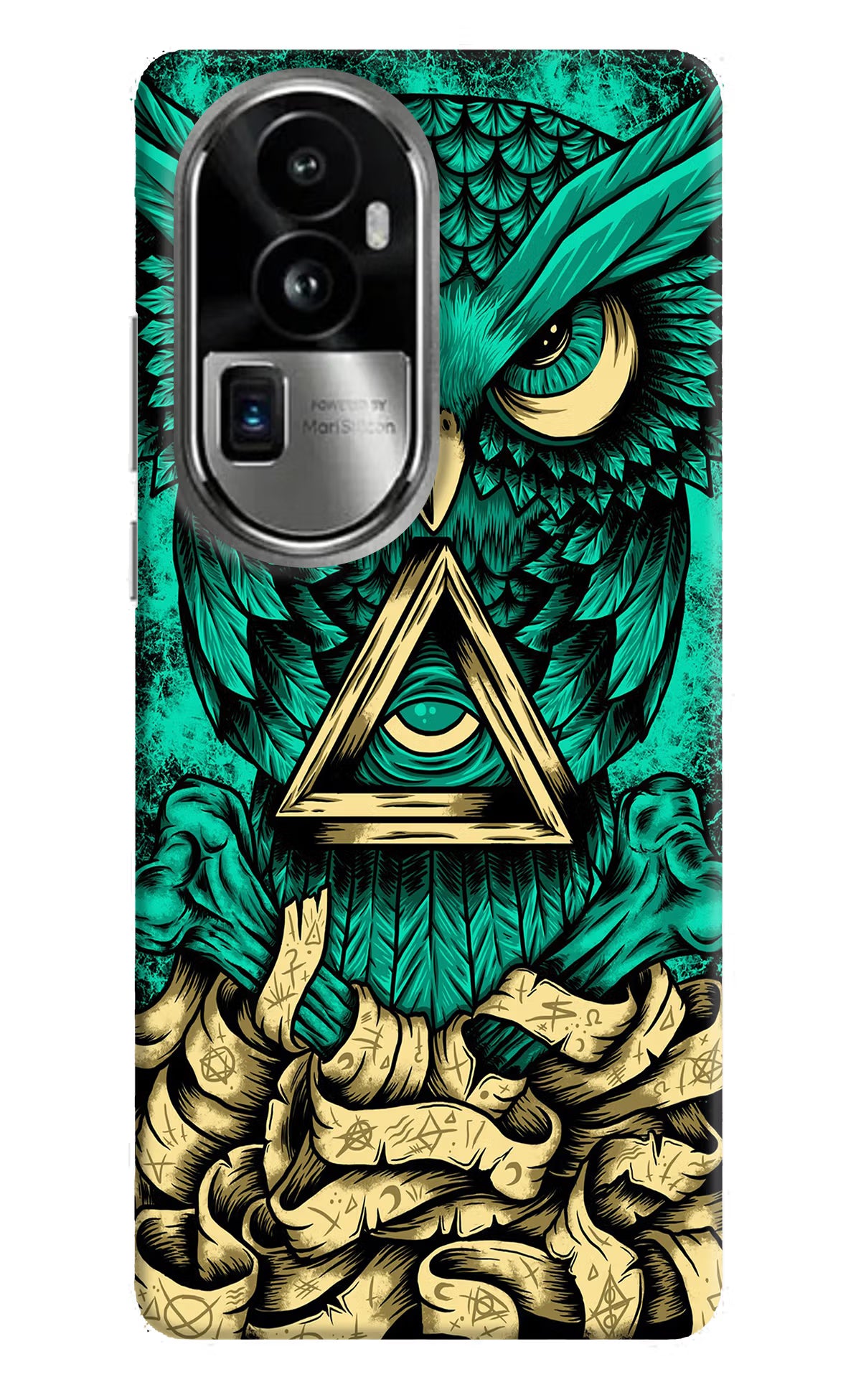 Green Owl Oppo Reno10 Pro+ 5G Hard Case Back Cover by Casekaro