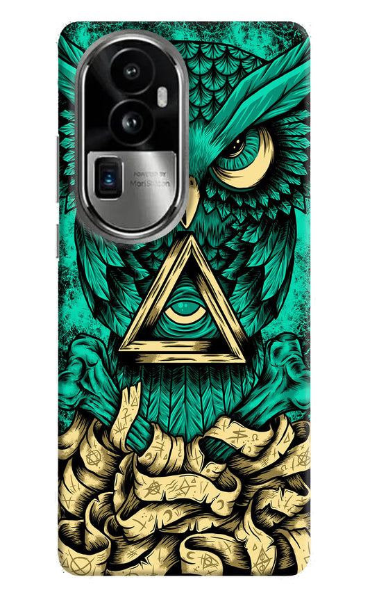 Green Owl Oppo Reno10 Pro+ 5G Hard Case Back Cover by Casekaro