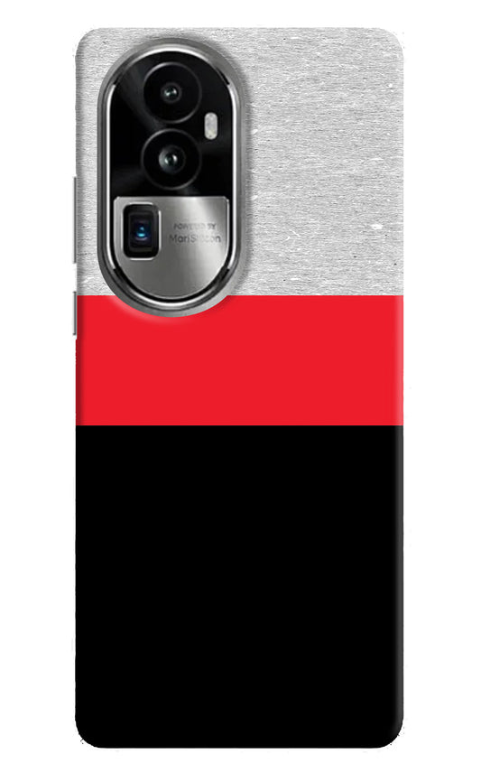 Tri Color Pattern Oppo Reno10 Pro+ 5G Hard Case Back Cover by Casekaro