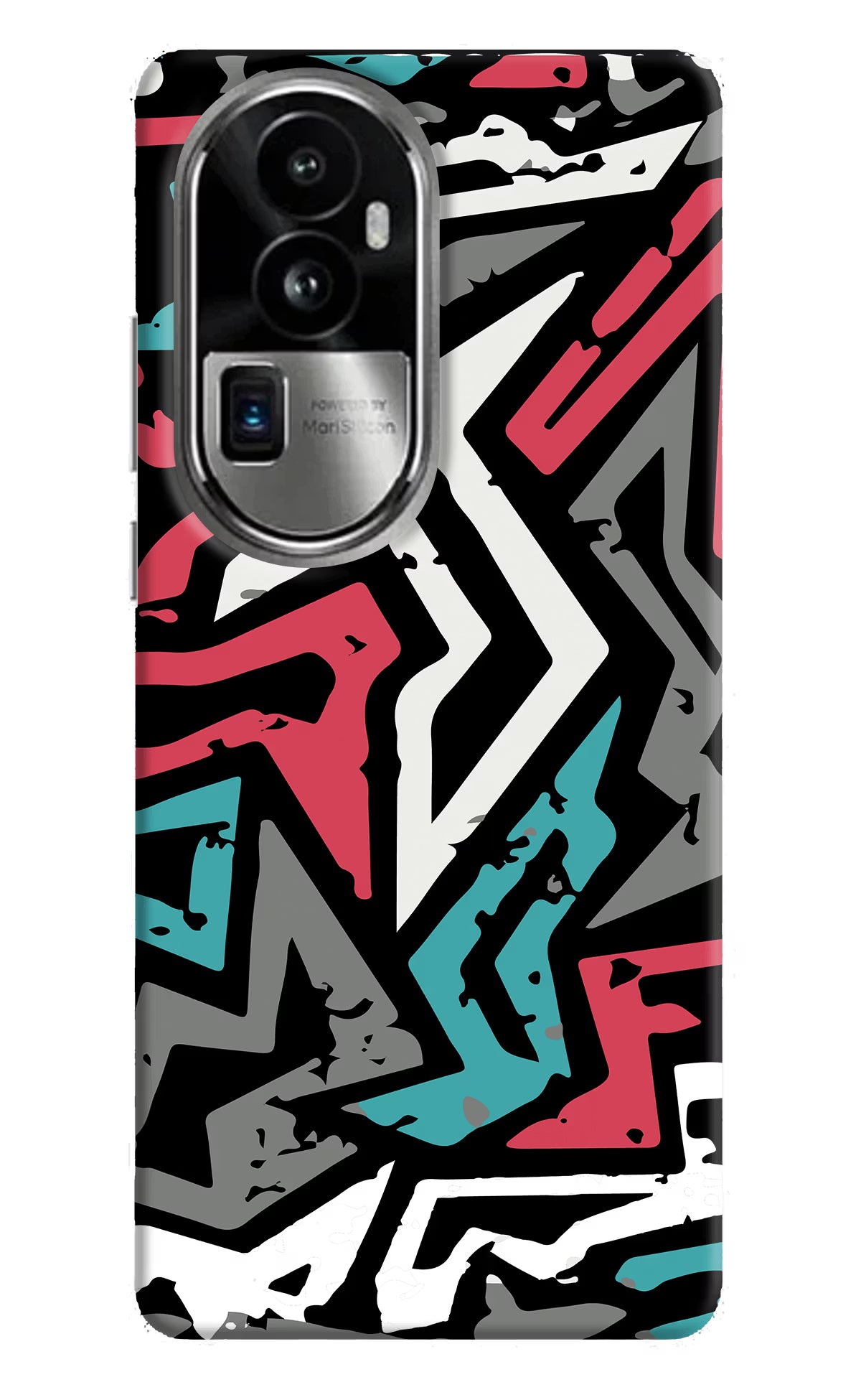 Geometric Graffiti Oppo Reno10 Pro+ 5G Hard Case Back Cover by Casekaro