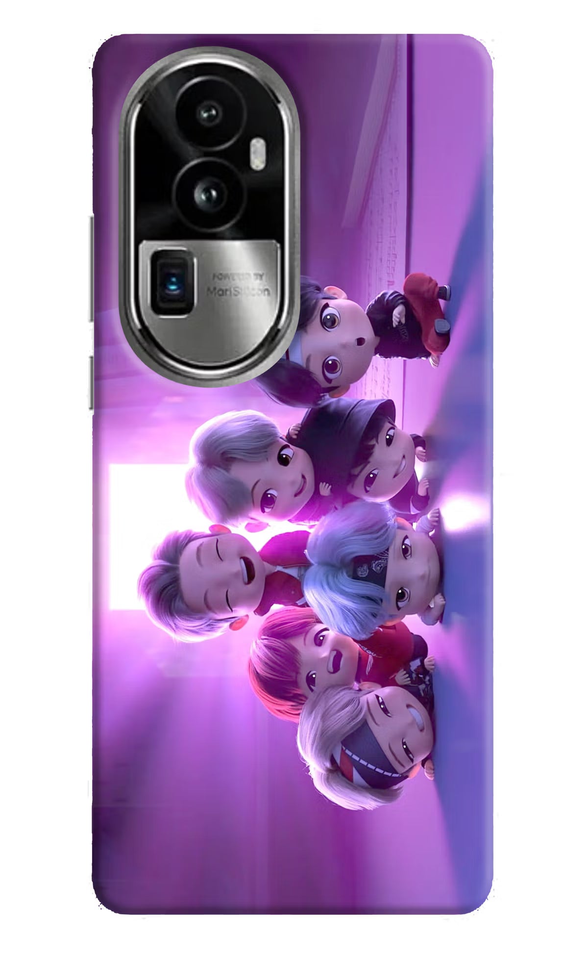 BTS Chibi Oppo Reno10 Pro+ 5G Hard Case Back Cover by Casekaro