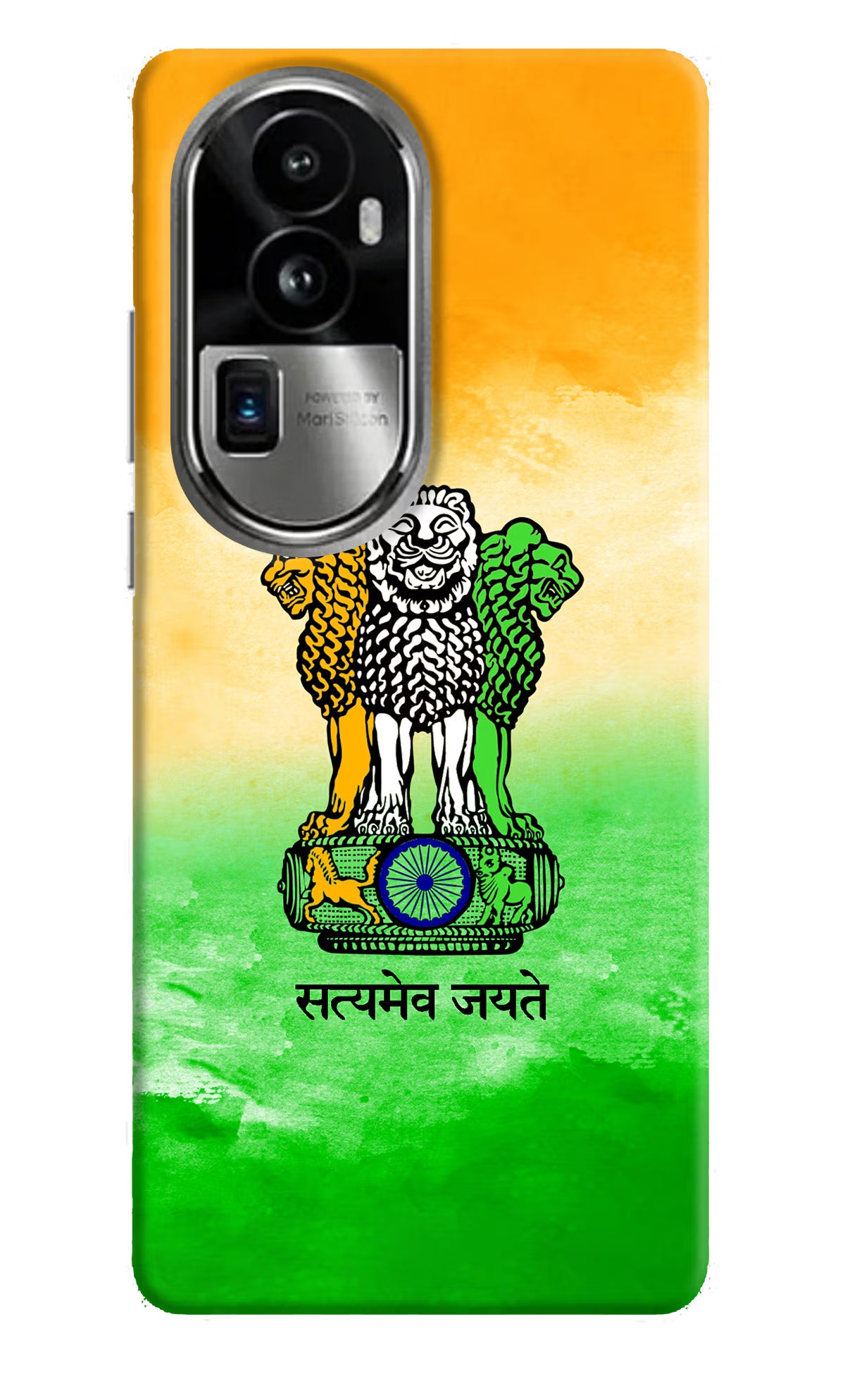 Satyamev Jayate Flag Oppo Reno10 Pro+ 5G Hard Case Back Cover by Casekaro