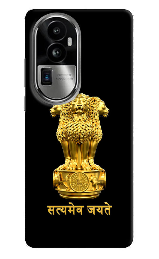 Satyamev Jayate Golden Oppo Reno10 Pro+ 5G Hard Case Back Cover by Casekaro