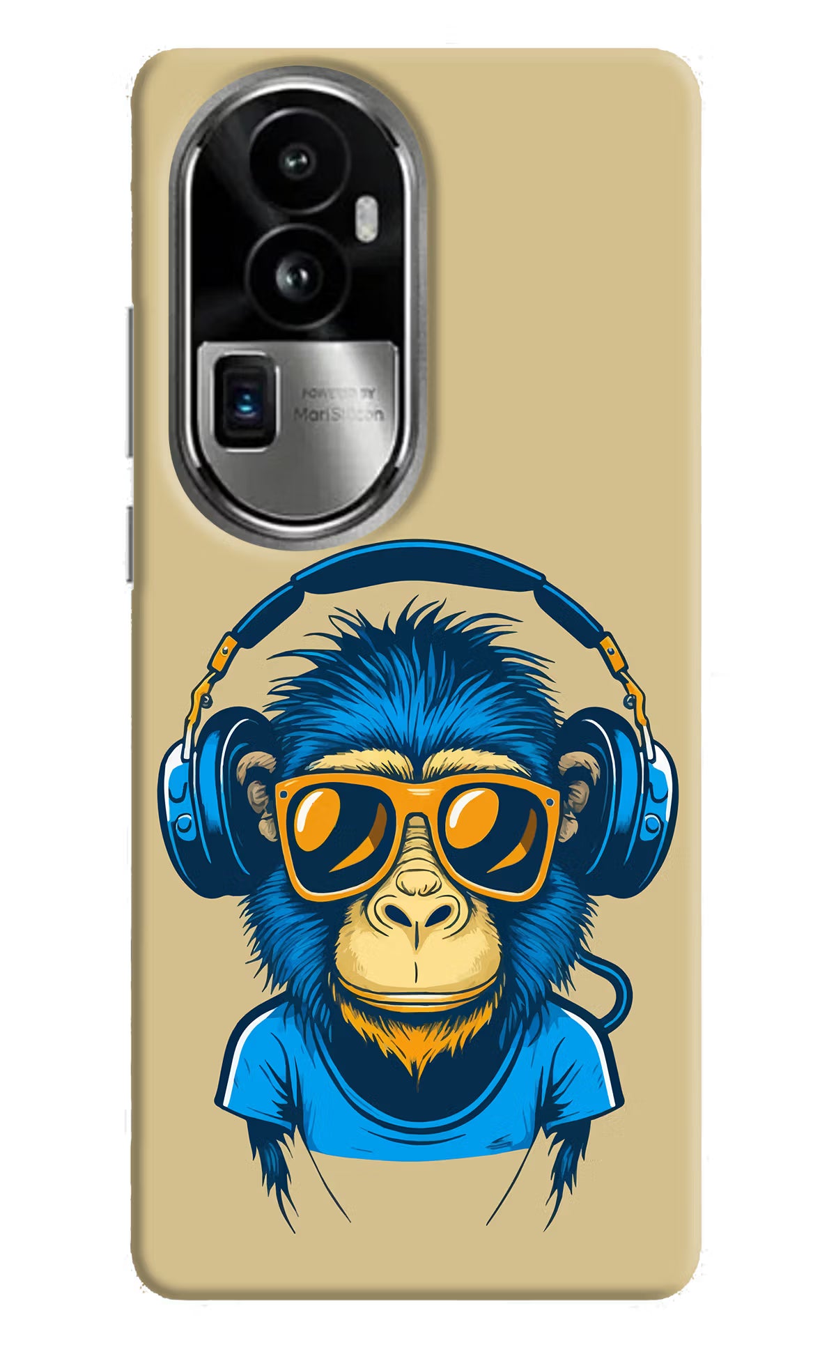 Monkey Headphone Oppo Reno10 Pro+ 5G Hard Case Back Cover by Casekaro