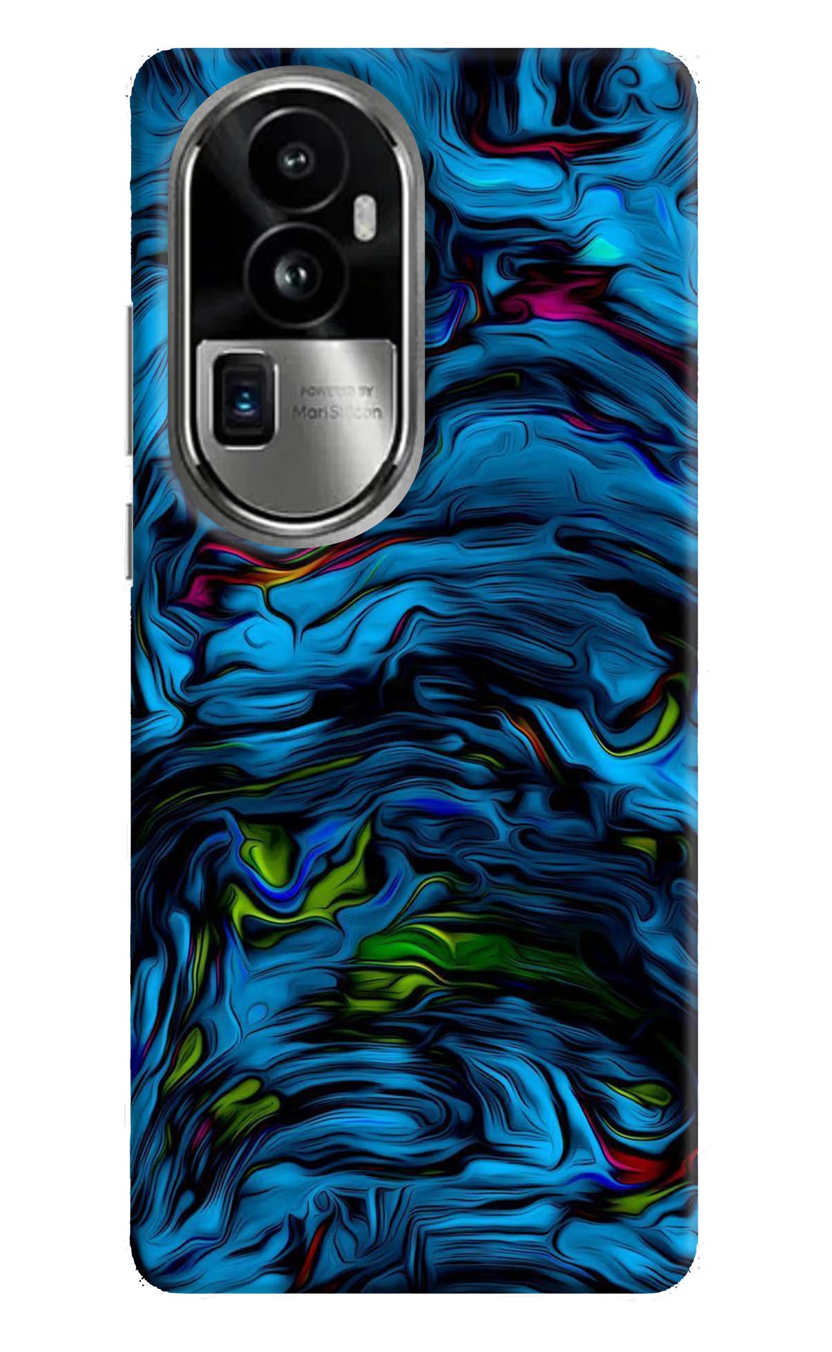 Dark Blue Abstract Oppo Reno10 Pro+ 5G Hard Case Back Cover by Casekaro