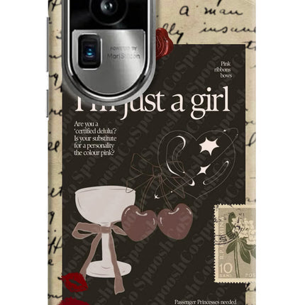 I am just a girl Oppo Reno10 Pro+ 5G Hard Case Back Cover by Casekaro