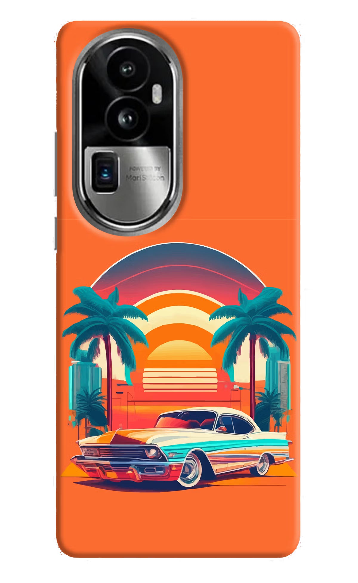 Palm Drive 80s Oppo Reno10 Pro+ 5G Hard Case Back Cover by Casekaro