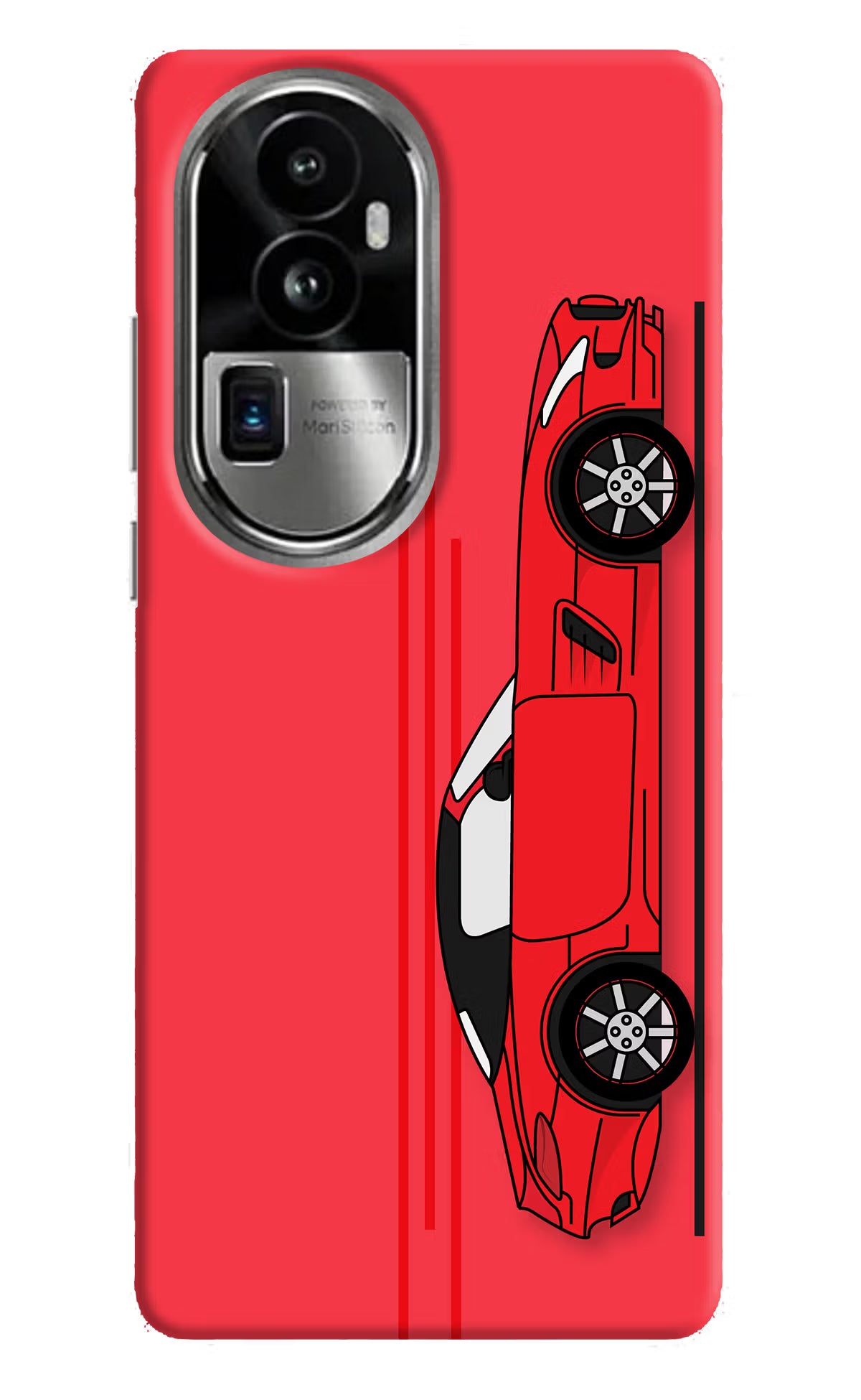 Red Velocity Oppo Reno10 Pro+ 5G Hard Case Back Cover by Casekaro