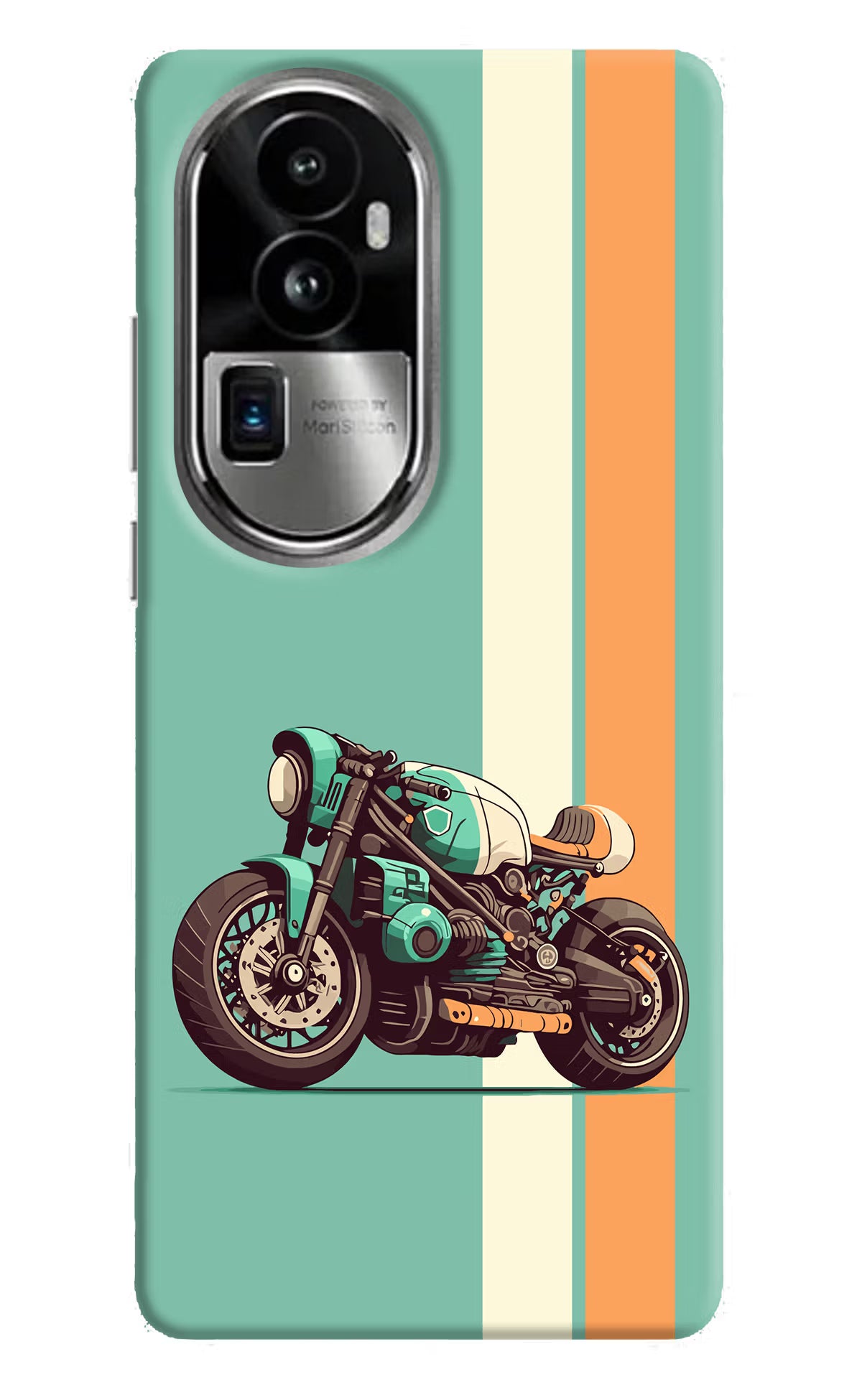 Striped Moto Drift Oppo Reno10 Pro+ 5G Hard Case Back Cover by Casekaro