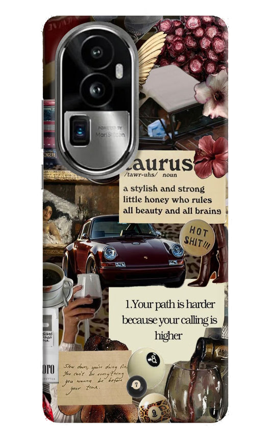 Taurus Zodiac Oppo Reno10 Pro+ 5G Hard Case Back Cover by Casekaro