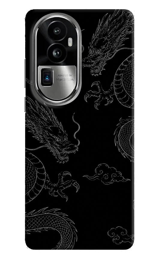 Twin Dragons Oppo Reno10 Pro+ 5G Hard Case Back Cover by Casekaro