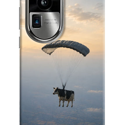 Skydiving Cow Oppo Reno10 Pro+ 5G Hard Case Back Cover by Casekaro