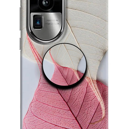 White Pink Leaf Oppo Reno10 Pro+ 5G Pop Case by Casekaro