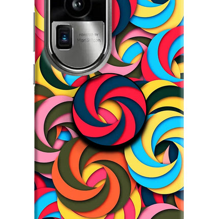Spiral Pattern Oppo Reno10 Pro+ 5G Pop Case by Casekaro