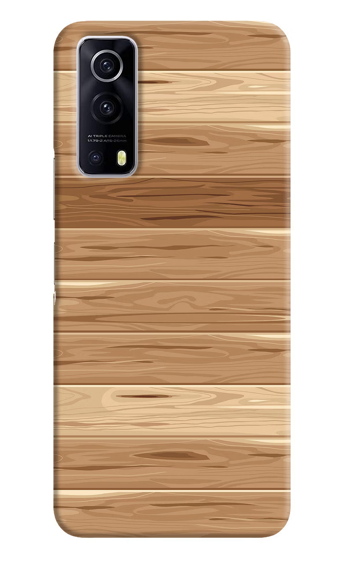 Wooden Vector iQOO Z3 5G Hard Case Back Cover by Casekaro