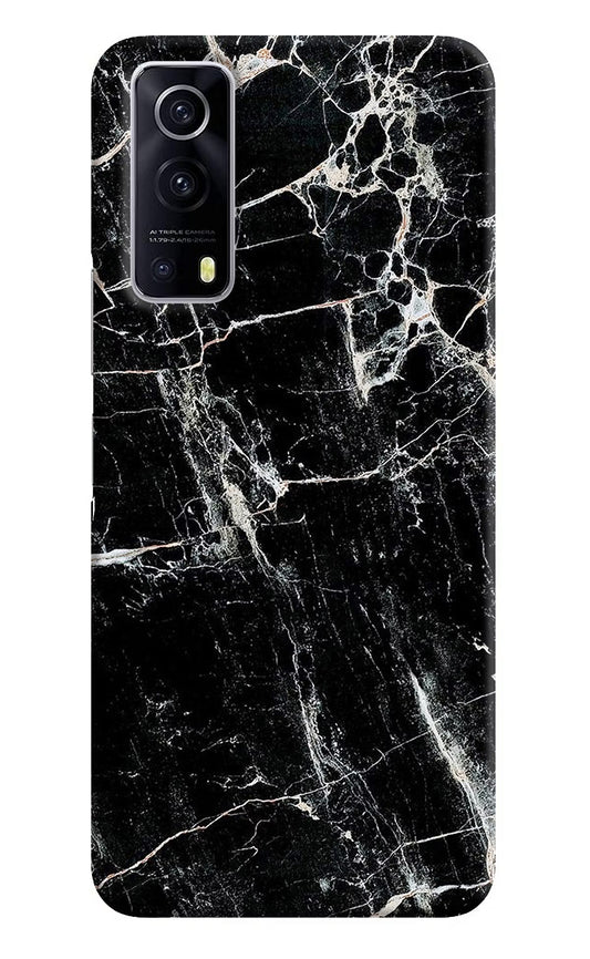 Black Marble Texture iQOO Z3 5G Hard Case Back Cover by Casekaro