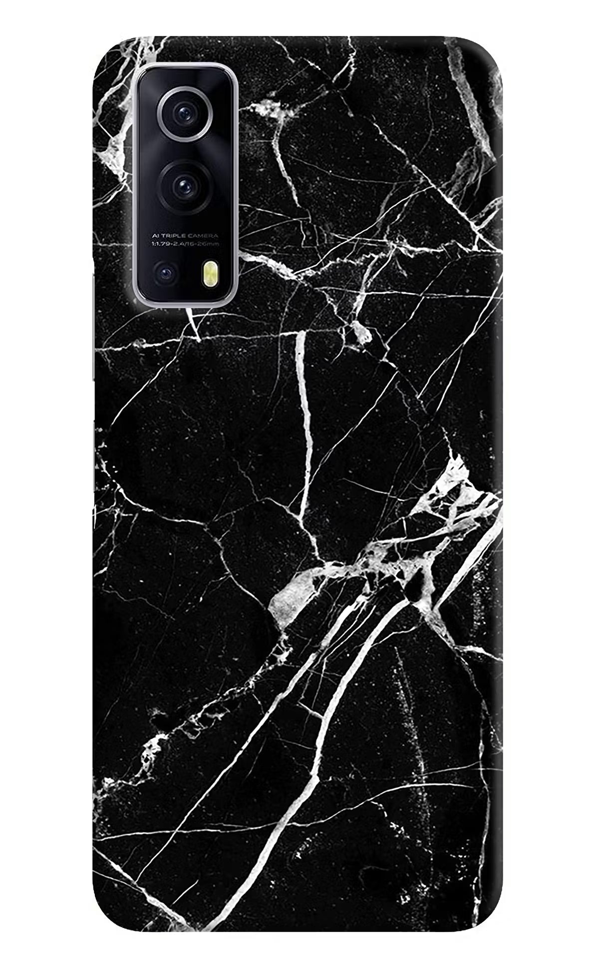 Black Marble Pattern iQOO Z3 5G Hard Case Back Cover by Casekaro