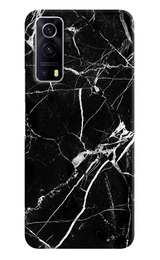 Black Marble Pattern iQOO Z3 5G Hard Case Back Cover by Casekaro