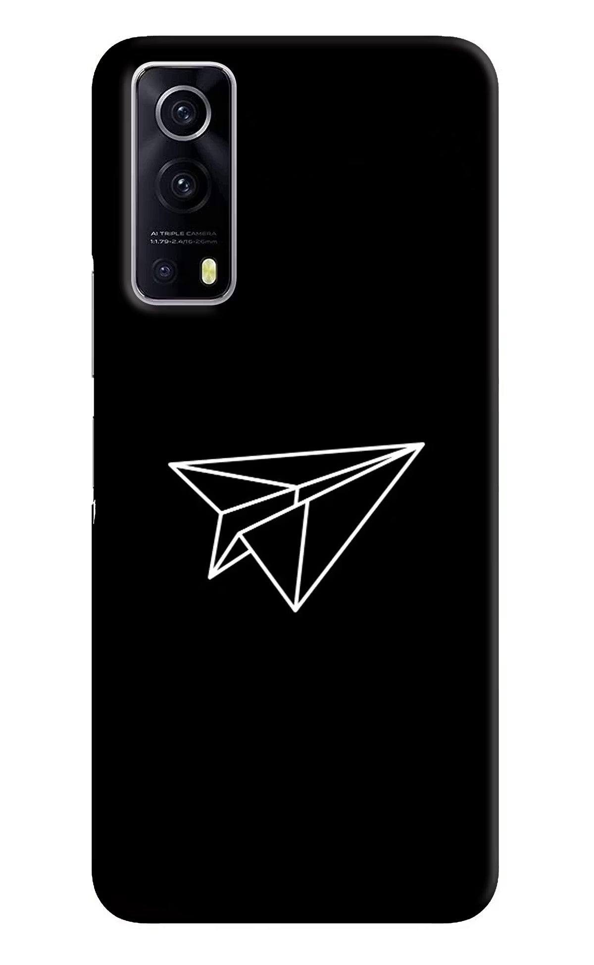 Paper Plane White iQOO Z3 5G Hard Case Back Cover by Casekaro
