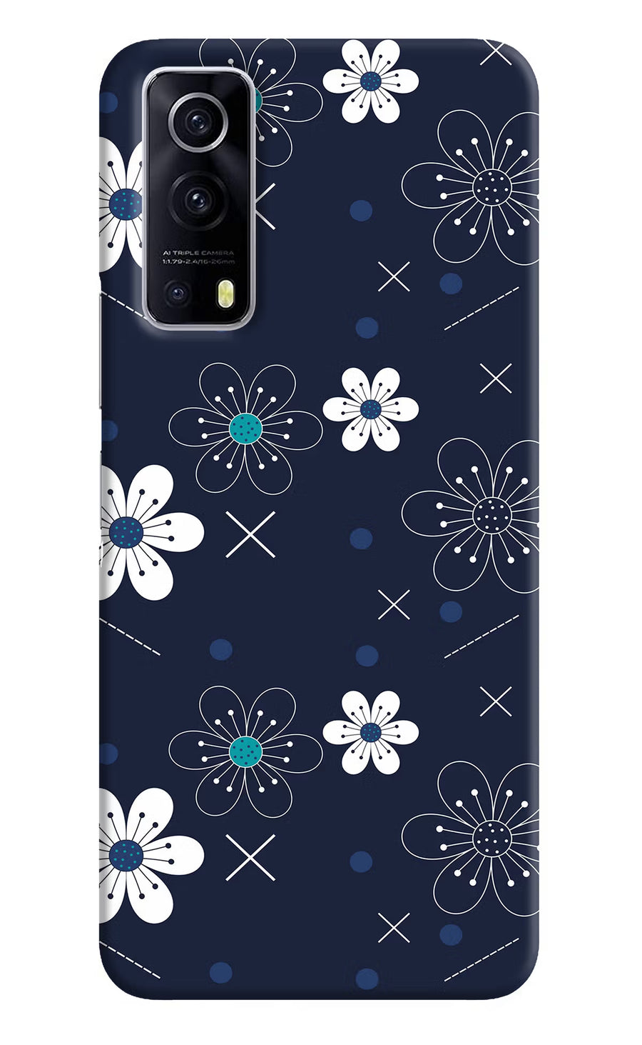 Flowers iQOO Z3 5G Back Cover, Hard case