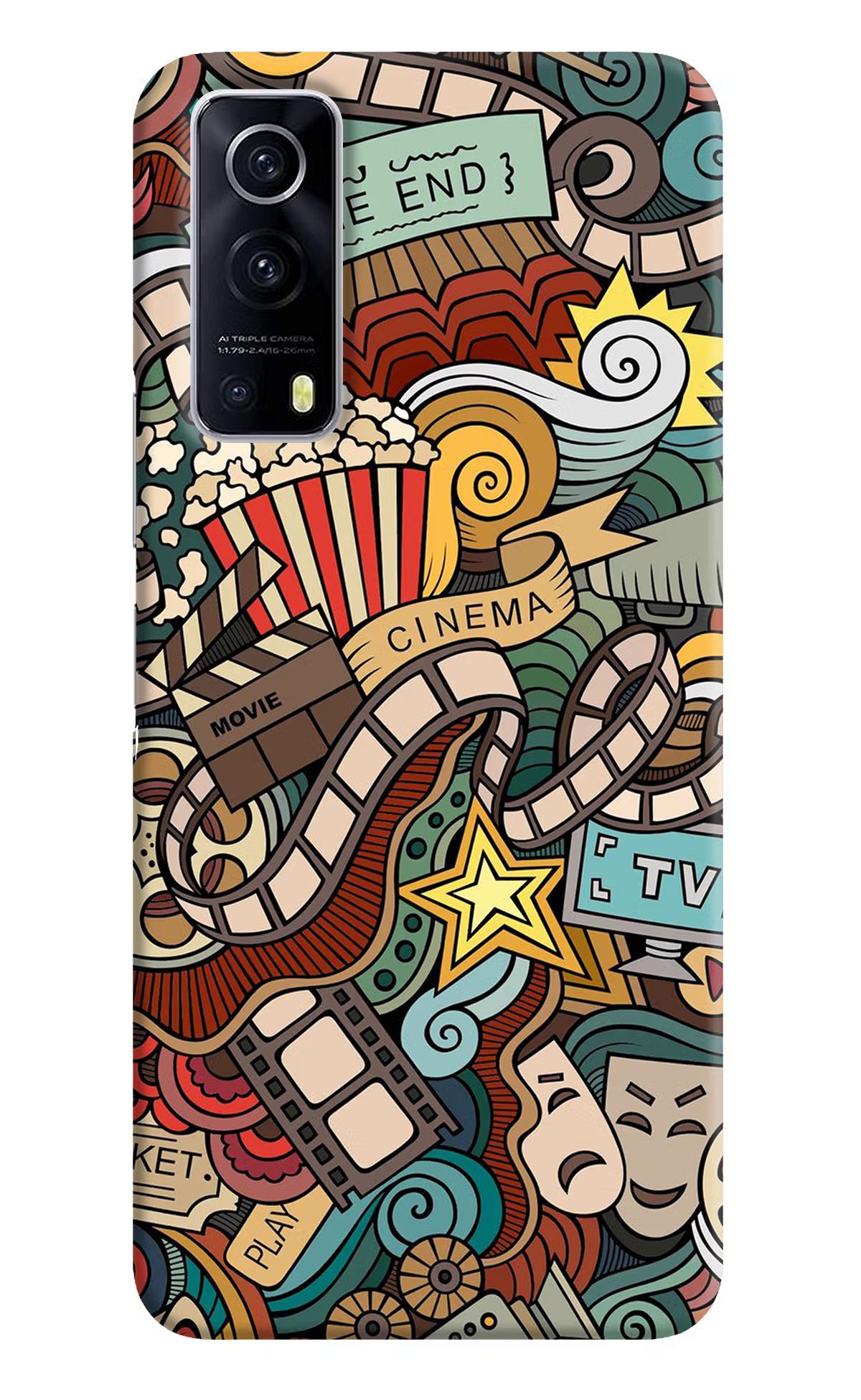 Cinema Abstract iQOO Z3 5G Hard Case Back Cover by Casekaro