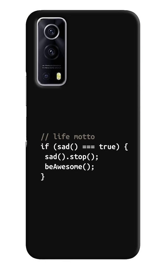 Life Motto Code iQOO Z3 5G Hard Case Back Cover by Casekaro