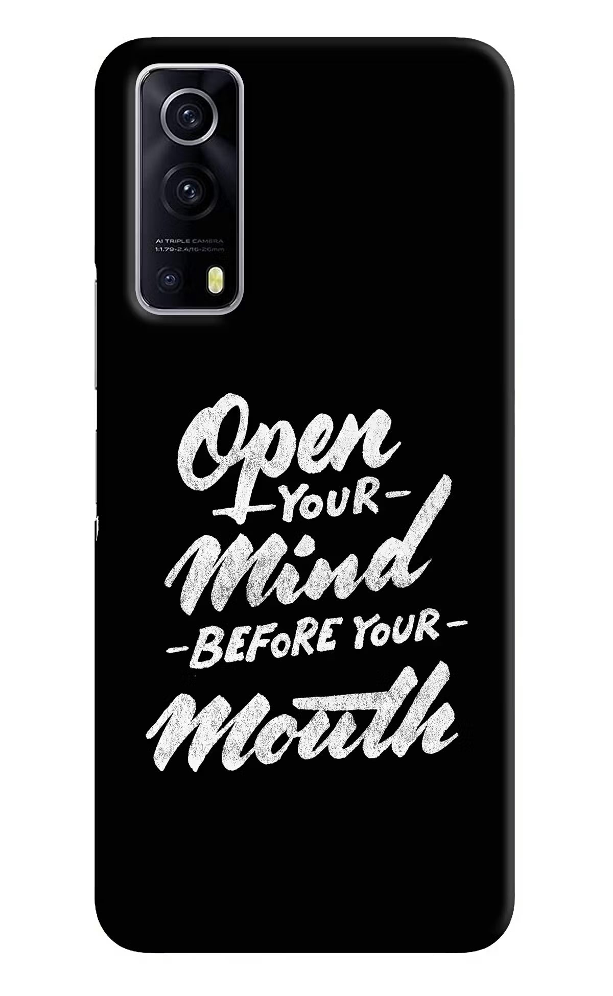 Open Your Mind Before Your Mouth iQOO Z3 5G Hard Case Back Cover by Casekaro
