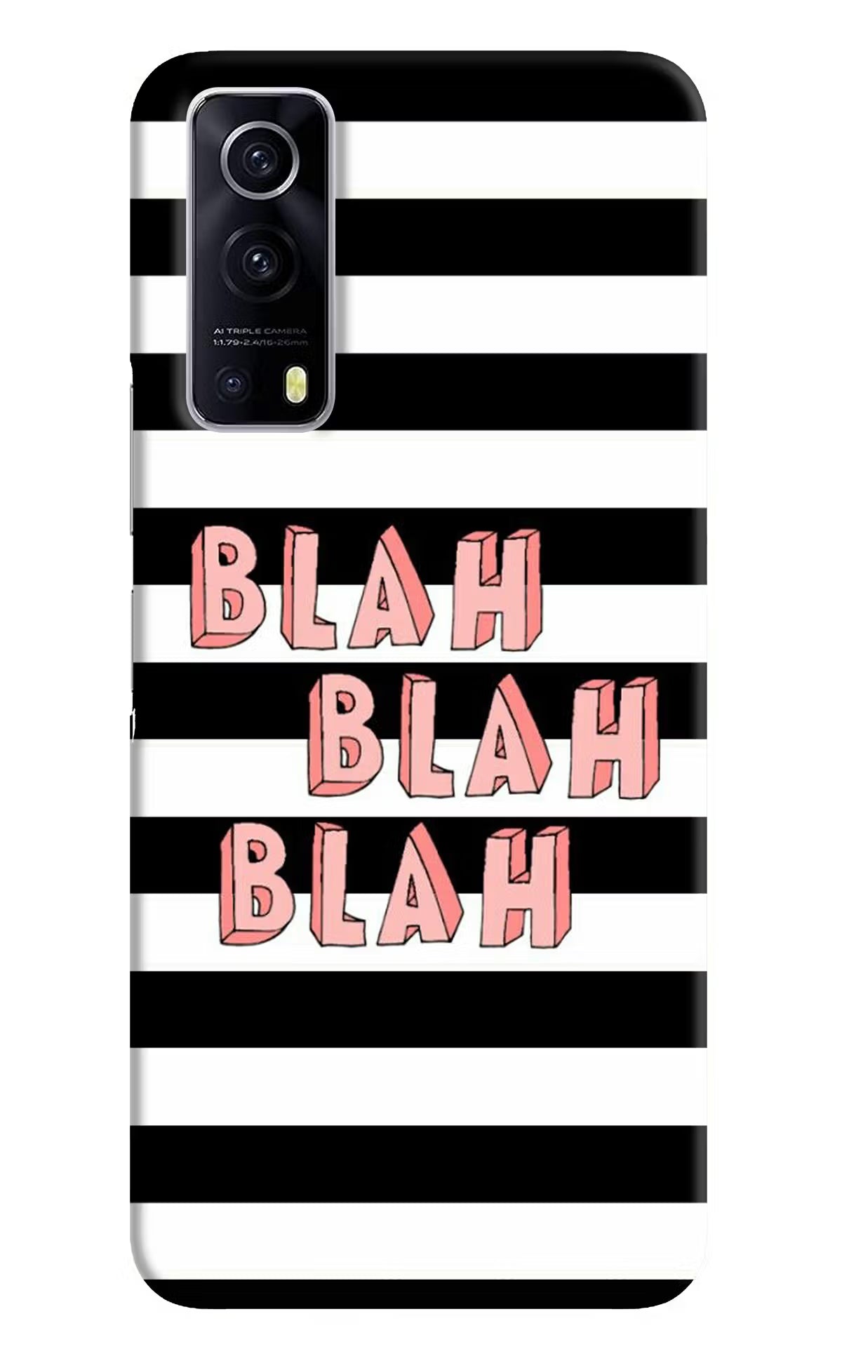 Blah Blah Blah iQOO Z3 5G Hard Case Back Cover by Casekaro