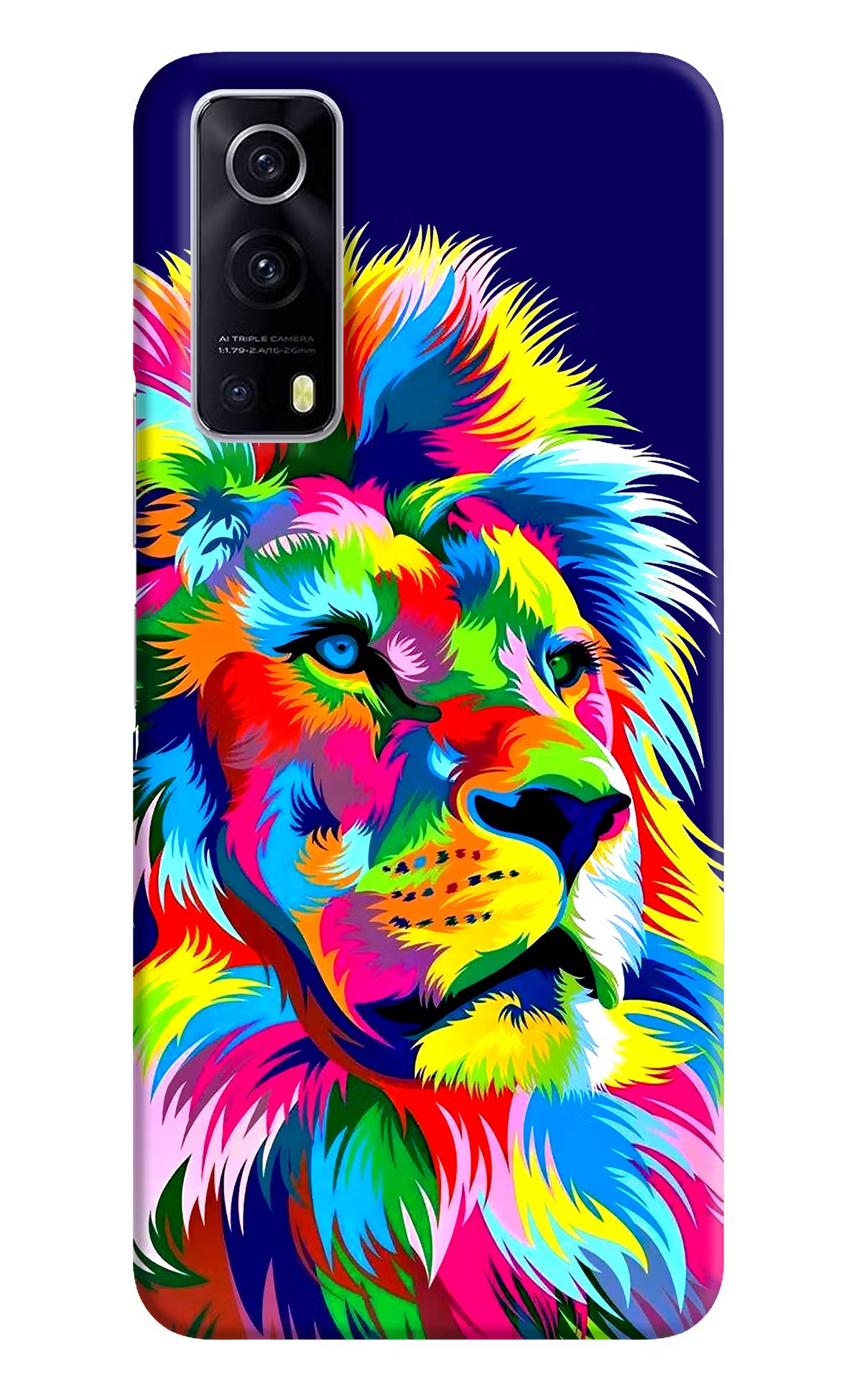Vector Art Lion iQOO Z3 5G Hard Case Back Cover by Casekaro