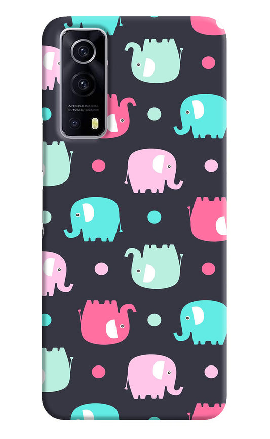 Elephants iQOO Z3 5G Hard Case Back Cover by Casekaro