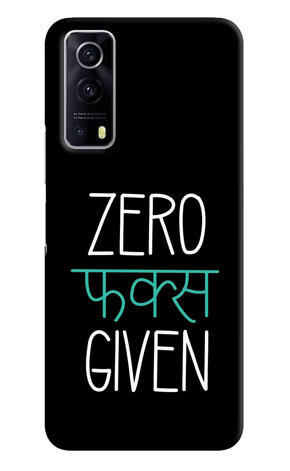 Zero Fucks Given iQOO Z3 5G Hard Case Back Cover by Casekaro