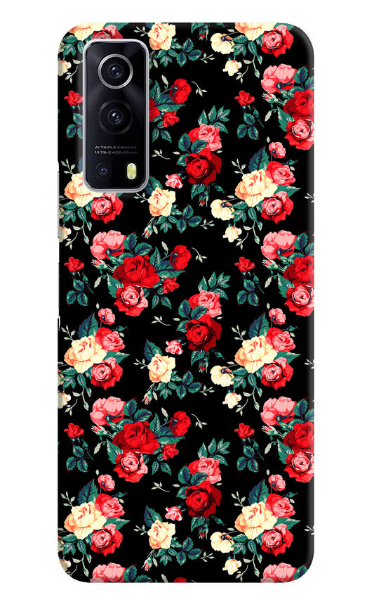 Rose Pattern iQOO Z3 5G Hard Case Back Cover by Casekaro