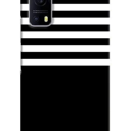 Black and White Print iQOO Z3 5G Hard Case Back Cover by Casekaro