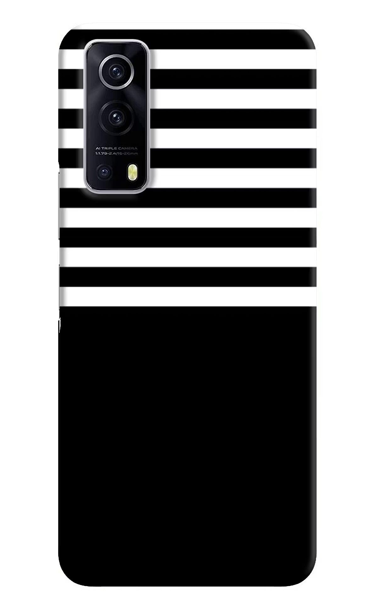 Black and White Print iQOO Z3 5G Hard Case Back Cover by Casekaro