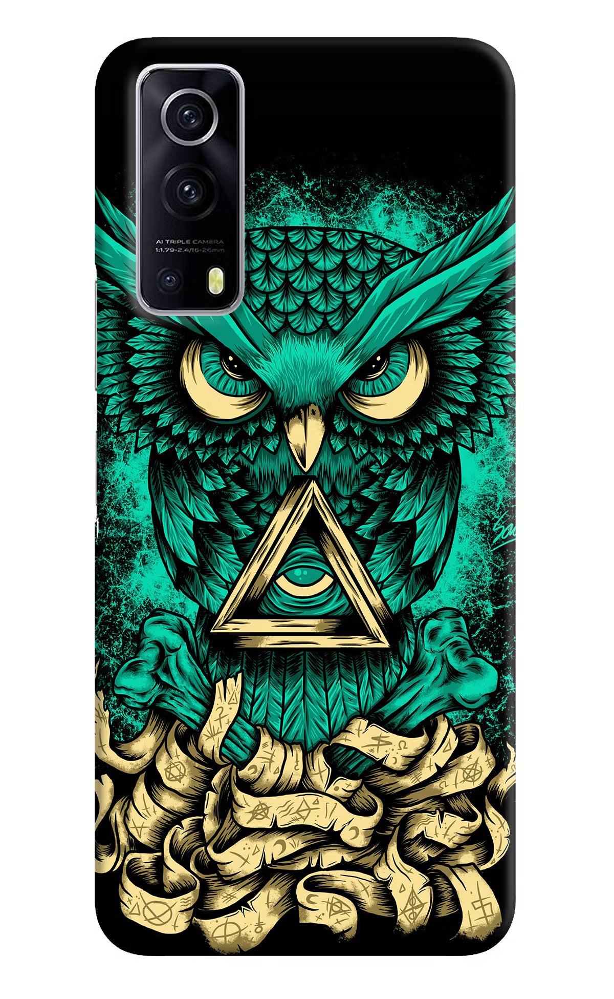 Green Owl iQOO Z3 5G Hard Case Back Cover by Casekaro
