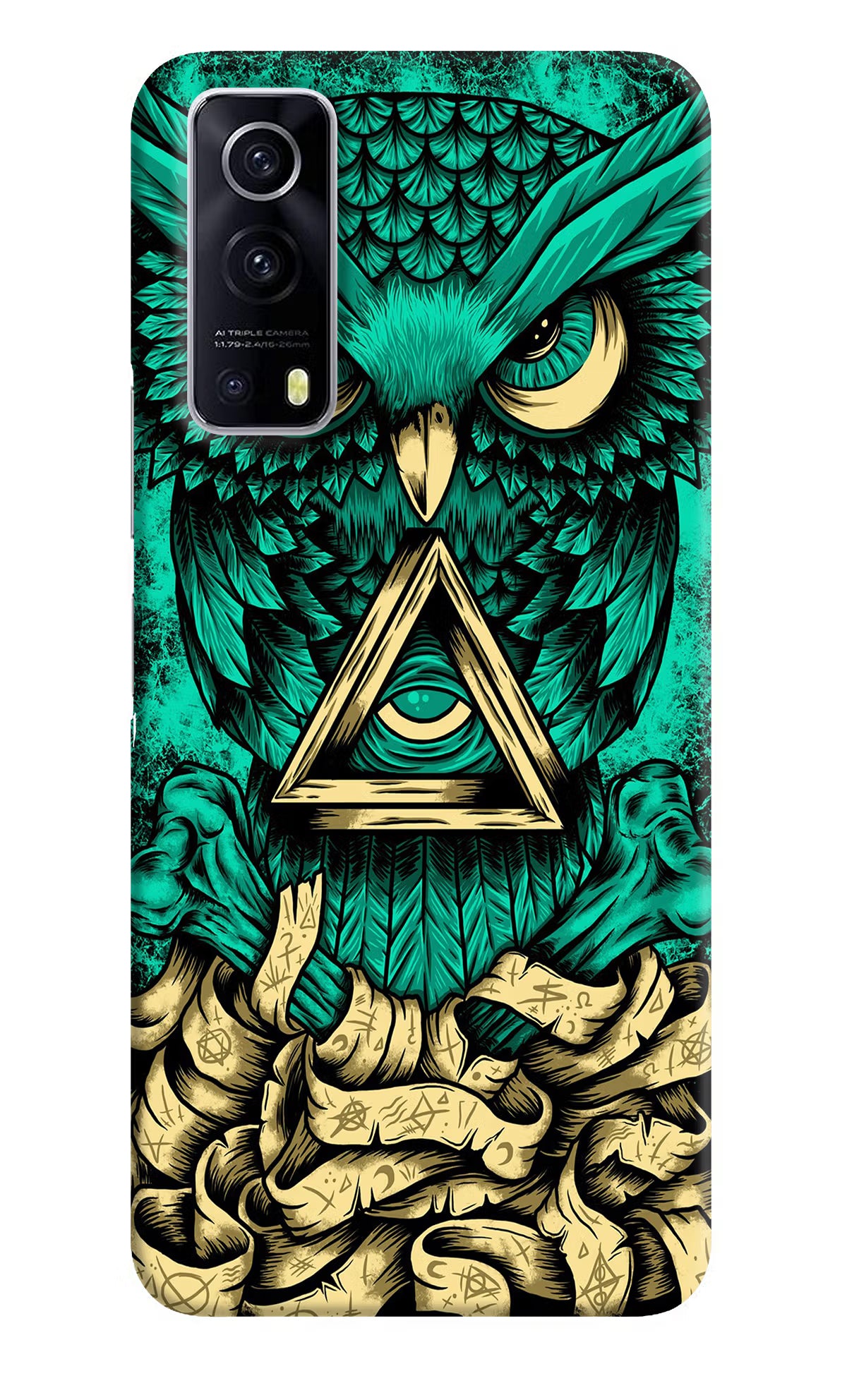 Green Owl iQOO Z3 5G Hard Case Back Cover by Casekaro