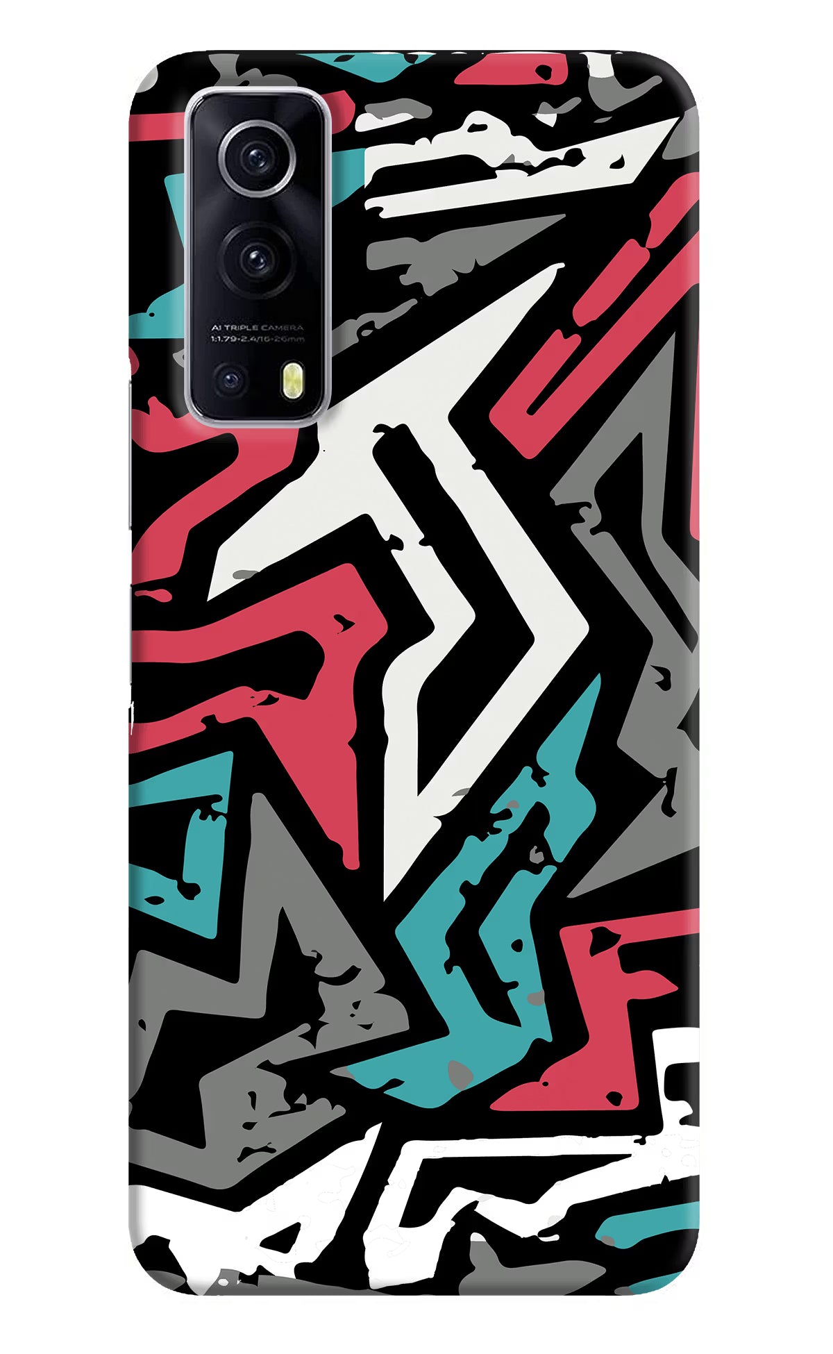Geometric Graffiti iQOO Z3 5G Hard Case Back Cover by Casekaro