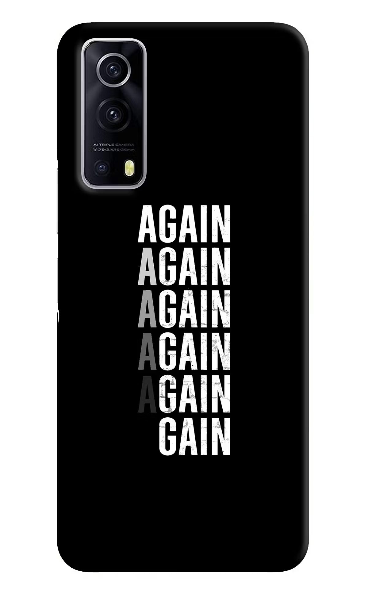 Again Again Gain iQOO Z3 5G Hard Case Back Cover by Casekaro