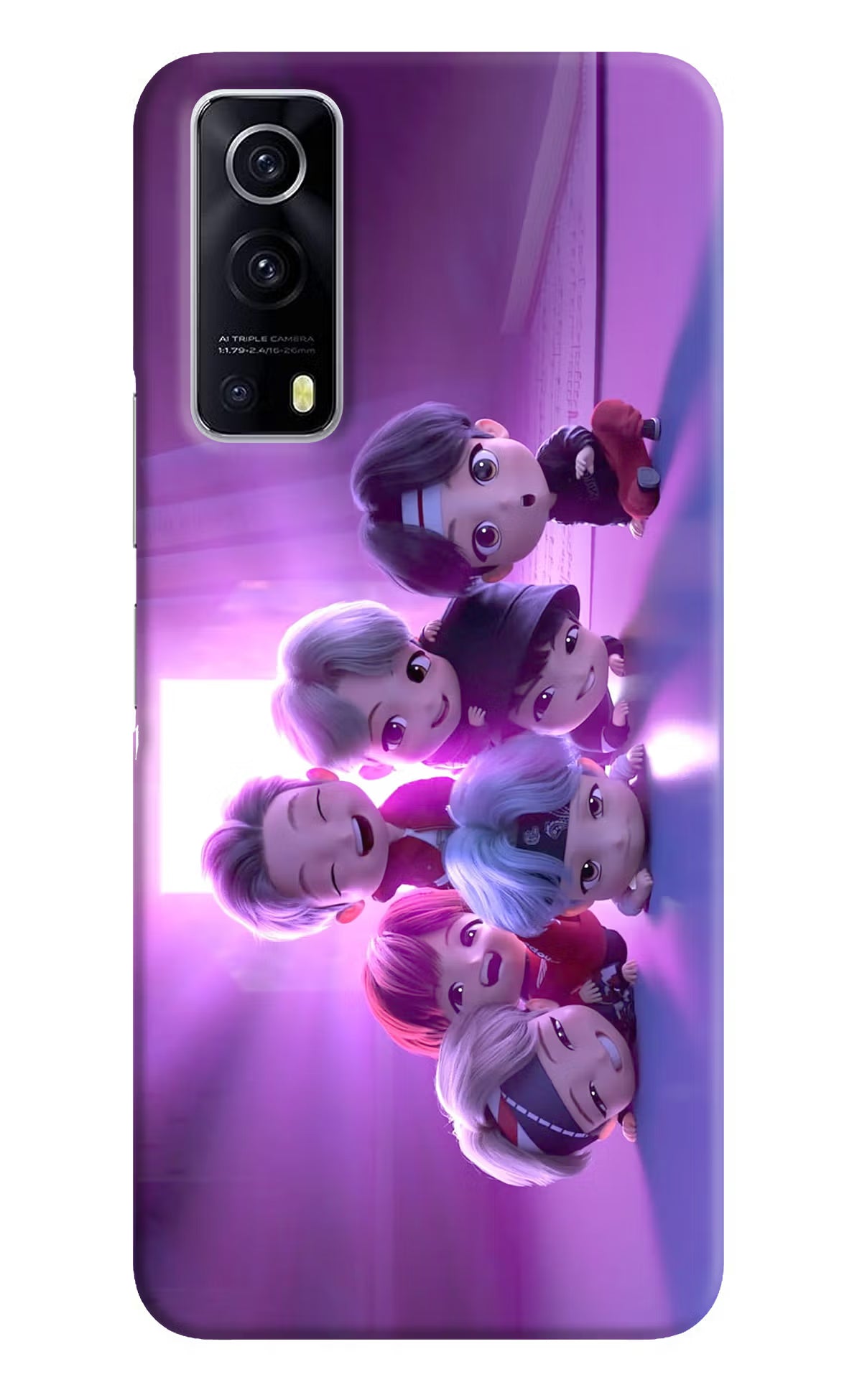 BTS Chibi iQOO Z3 5G Hard Case Back Cover by Casekaro