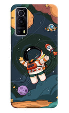 Cartoon Astronaut iQOO Z3 5G Hard Case Back Cover by Casekaro