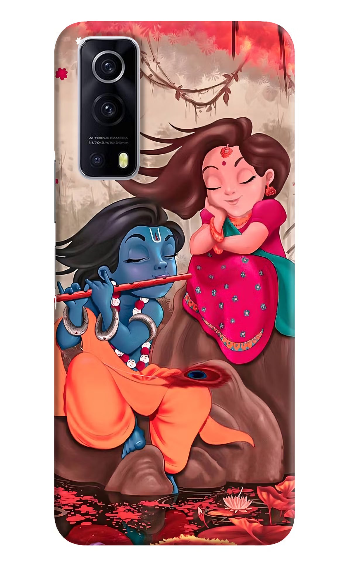 Radhe Krishna iQOO Z3 5G Hard Case Back Cover by Casekaro