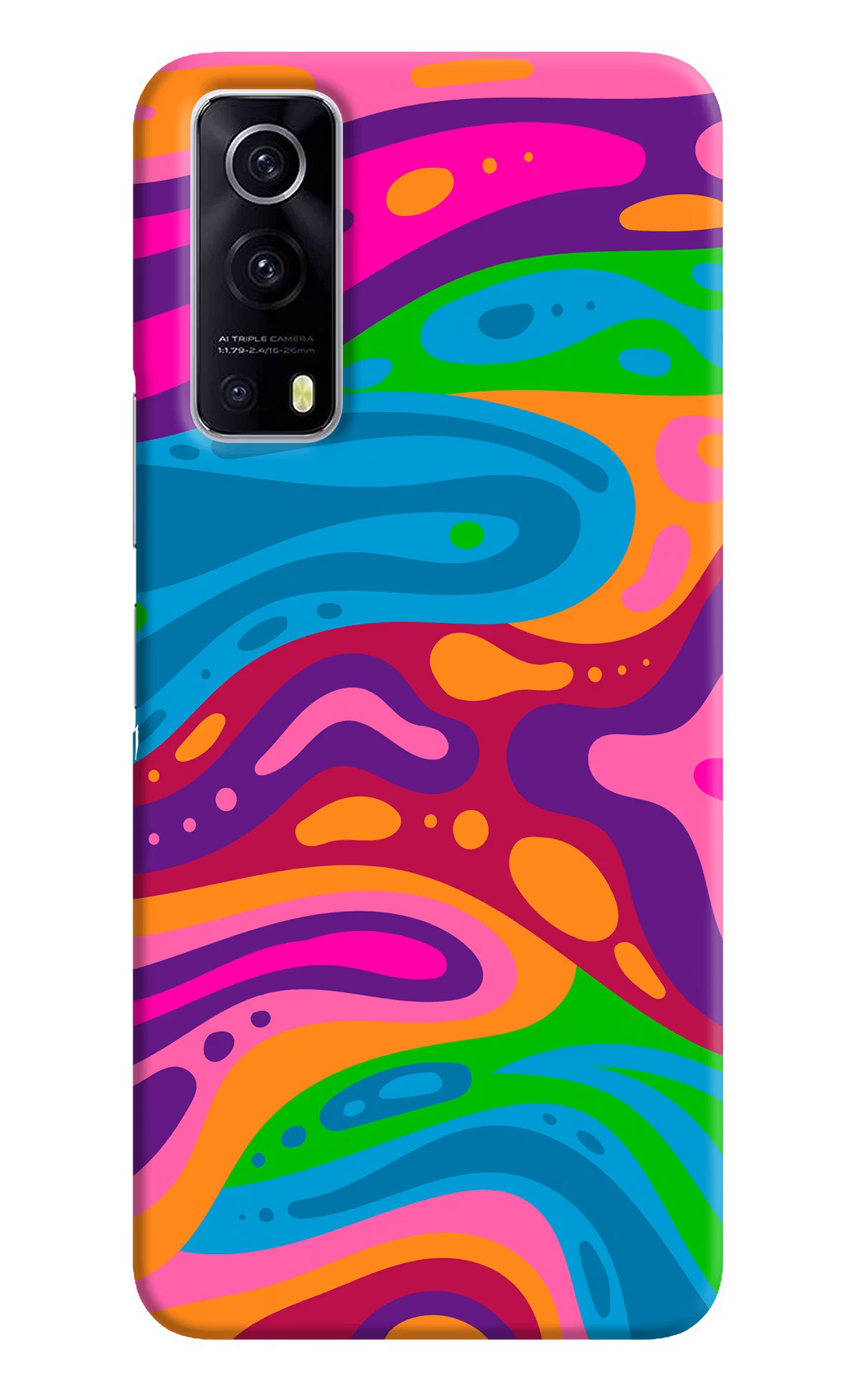 Trippy Pattern iQOO Z3 5G Hard Case Back Cover by Casekaro