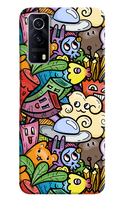 Veggie Doodle iQOO Z3 5G Hard Case Back Cover by Casekaro